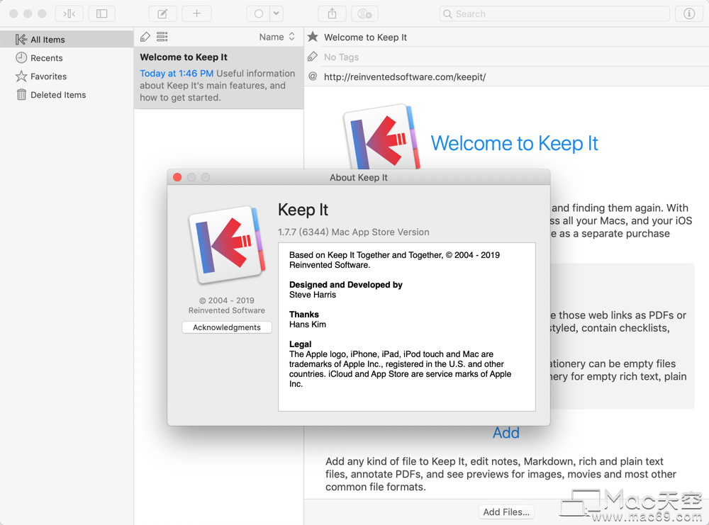 Mac笔记本软件Keep It for Mac有什么用