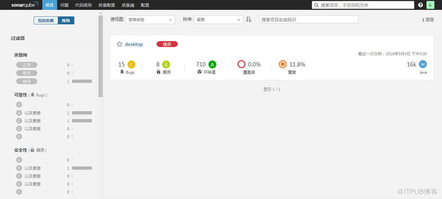 kubernetes实践之三十： SonarQube和SonarQube Runner