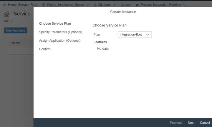 怎么创建SAP Cloud Platform Process Integration runtime服务