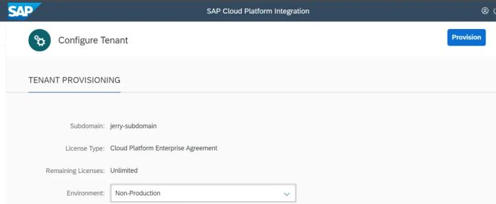 SAP Cloud Platform 上CPI的初始化工作