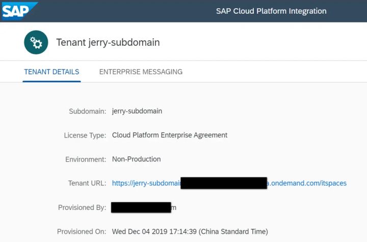 SAP Cloud Platform 上CPI的初始化工作