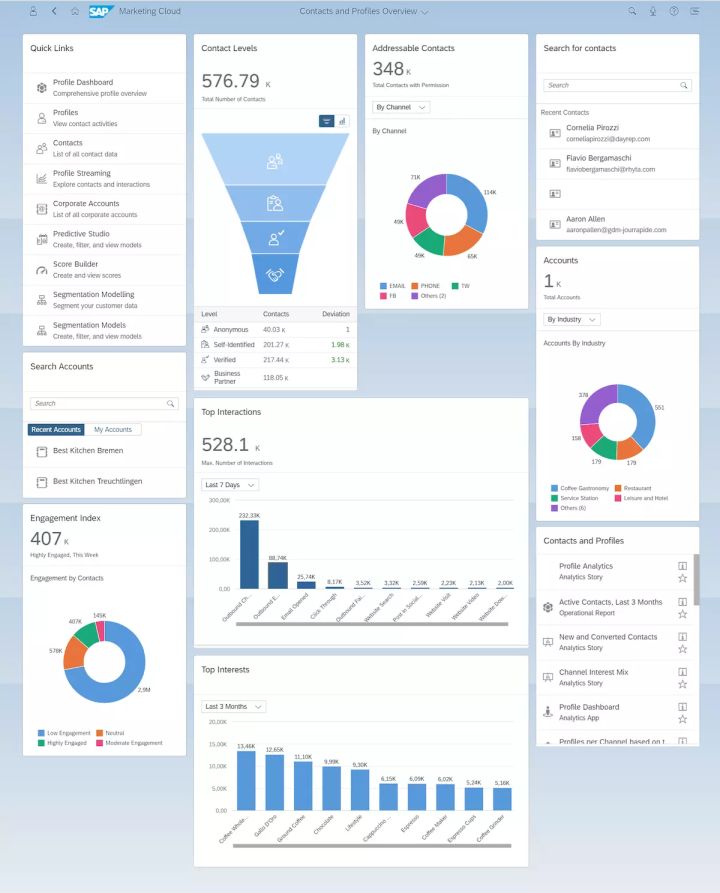 如何分析SAP Marketing Cloud的Contacts和Profiles功能