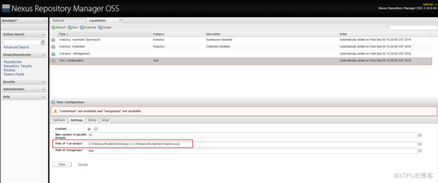 Nexus Repository Manager 2.x 命令注入漏洞 (CVE-2019-5475) 兩次繞過