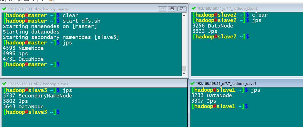 ol7.7安装部署4节点hadoop 3.2.1分布式集群学习环境的方法