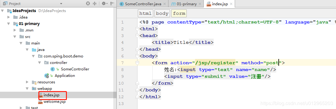 图解在Spring Boot中使用JSP页面的方法