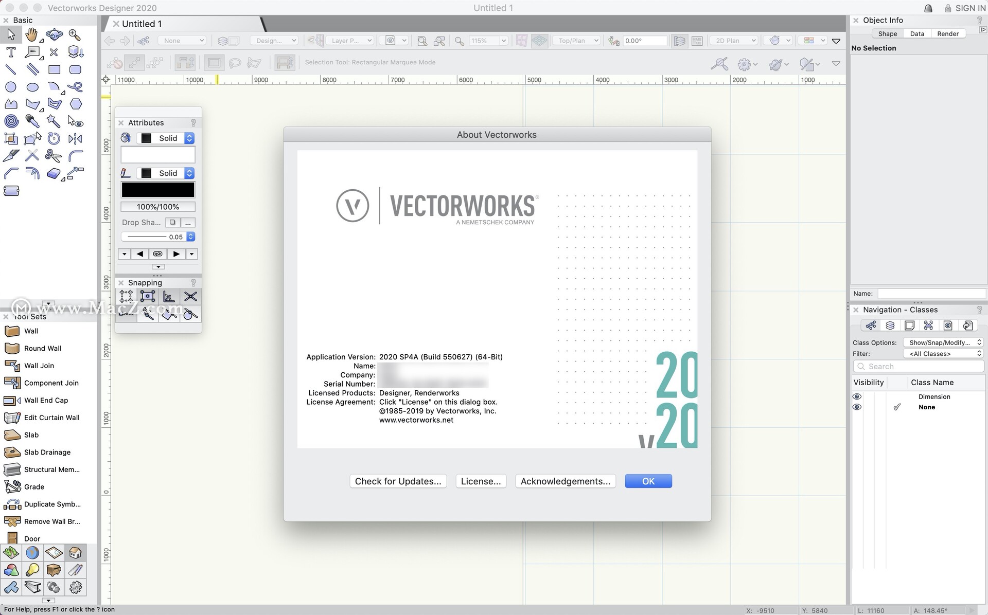 Vectorworks 2020 for mac(3D建筑設(shè)計軟件)v2020 SP4激活版