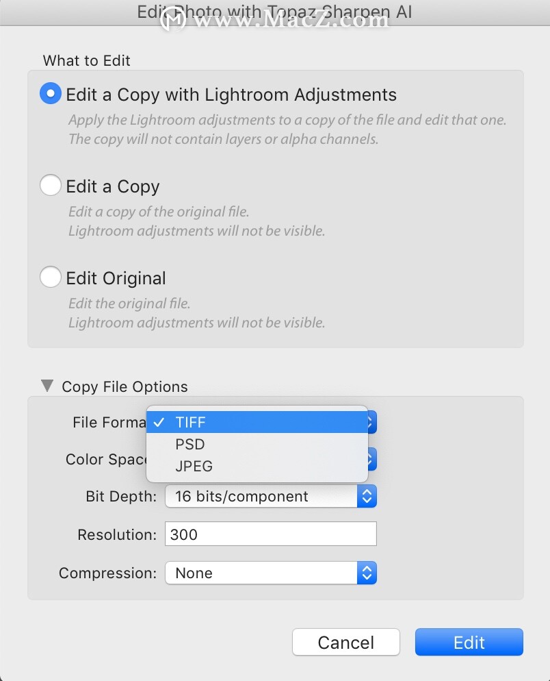 Topaz Sharpen AI Mac如何在Lightroom Classic中进行批量编辑？