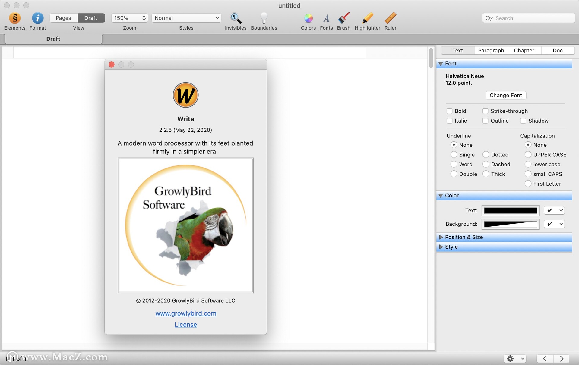 Growly Write for Mac(优秀的写作和Mac排版工具)v2.2.5免费版