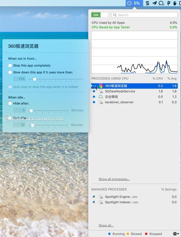 App Tamer for Mac(CPU优化电池管理软件)