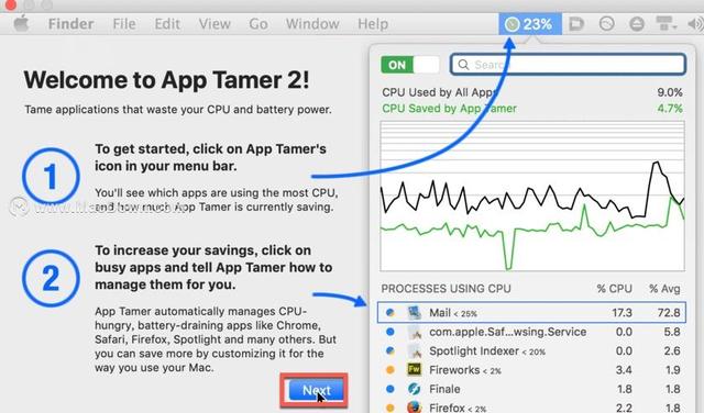 App Tamer for Mac(CPU优化电池管理软件)