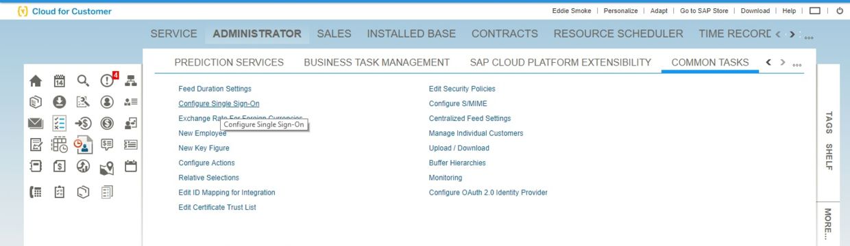 怎么进行SAP Analytics Cloud和Cloud for Customer之间的Single Sign on配置