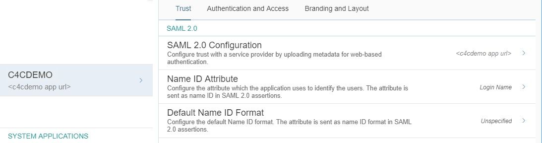 怎么进行SAP Analytics Cloud和Cloud for Customer之间的Single Sign on配置