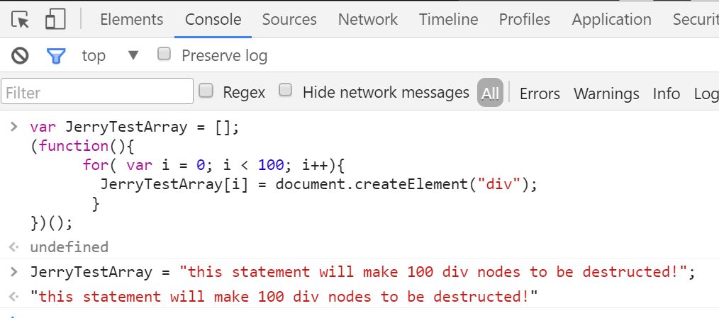 如何使用Chrome开发者工具研究JavaScript的垃圾回收机制