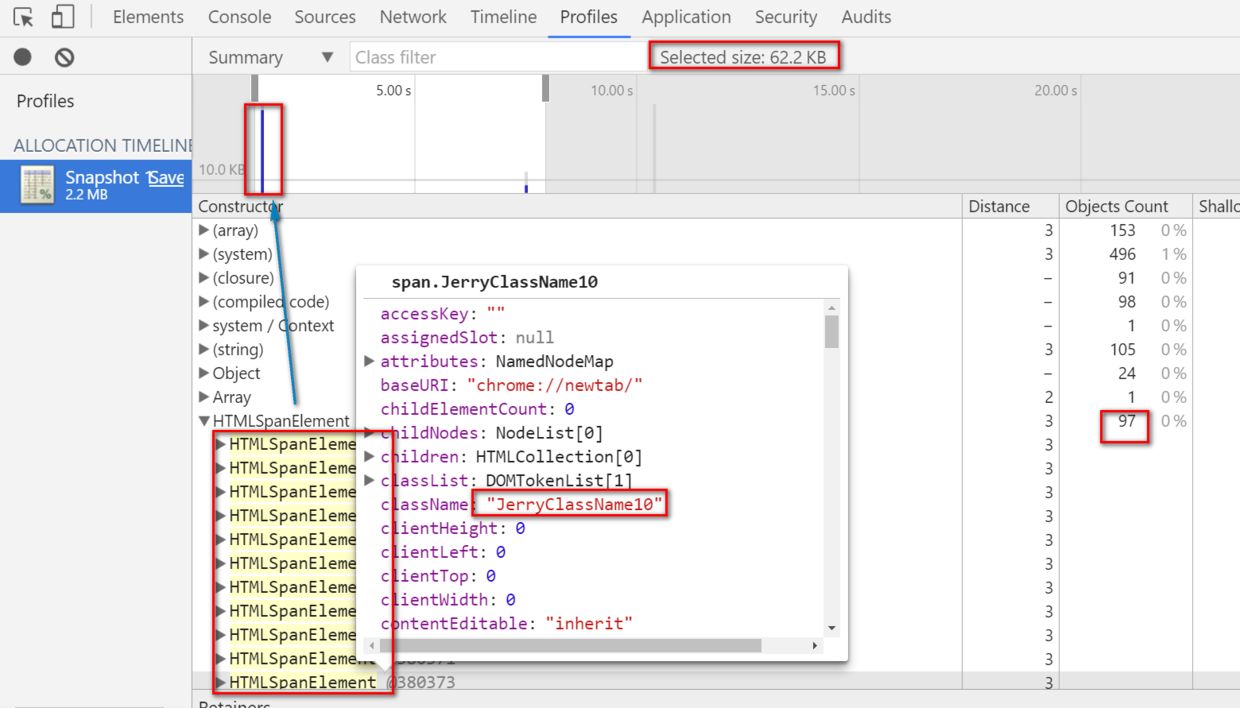 如何使用Chrome开发者工具研究JavaScript的垃圾回收机制