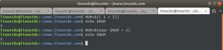 在Linux终端中如何进行算术运算