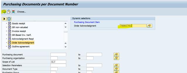 「SAP技术」SAP ME2N报表能按'order acknowledgement'查询PO