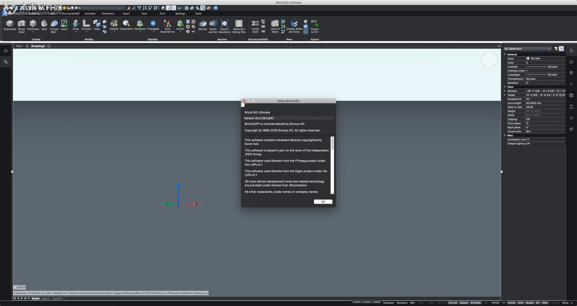 CAD建模软件BricsCAD 20 for Mac