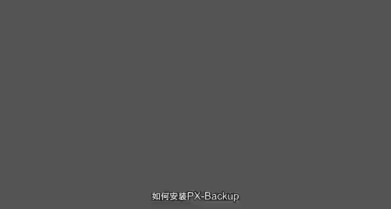 视频讲解：PX-Backup安装