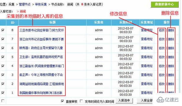 帝国cms如何采集信息