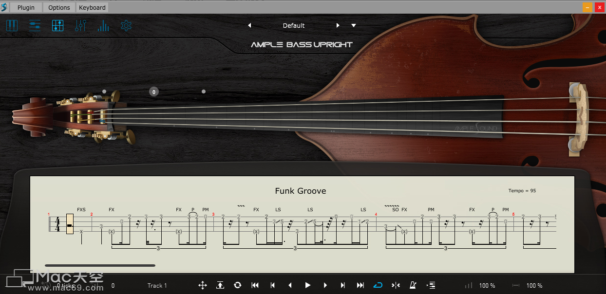 虚拟双低音乐器Ample Sound Ample Bass Upright III Mac
