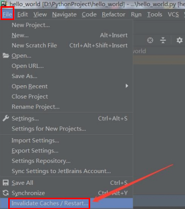 pycharm清除緩存的方法