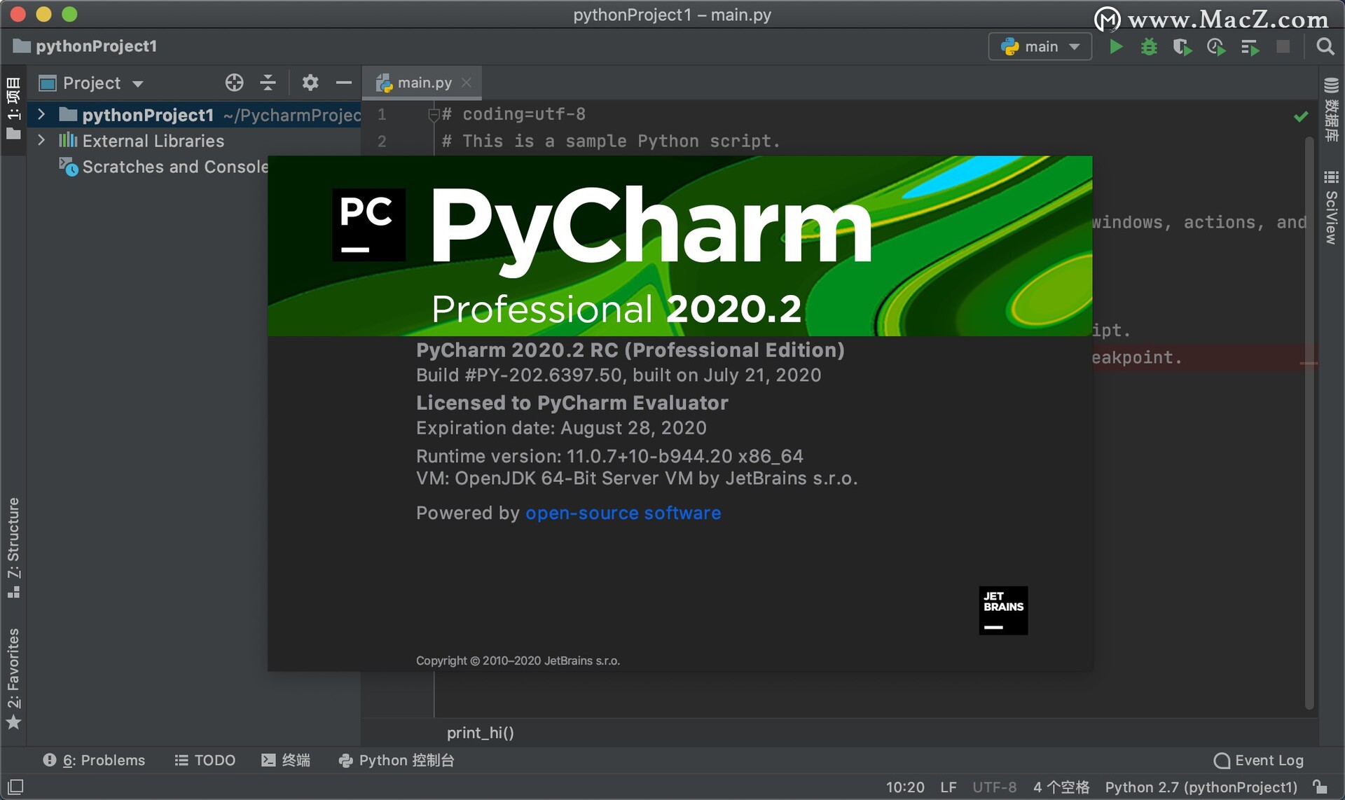 pycharm professional free trial period