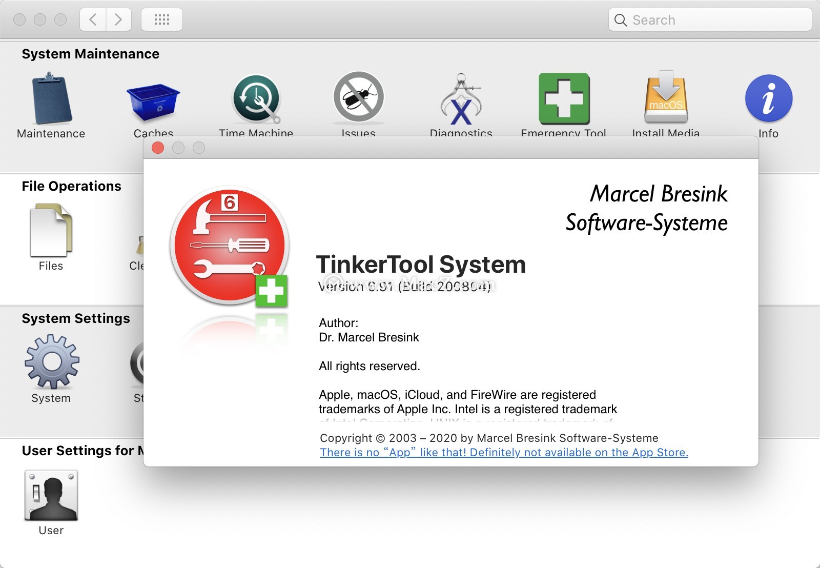 TinkerTool System for Mac(系统深度设置维护工具)6.9.1免激活版