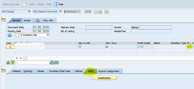 SAP MM 移動類型101與103+105組合混用？