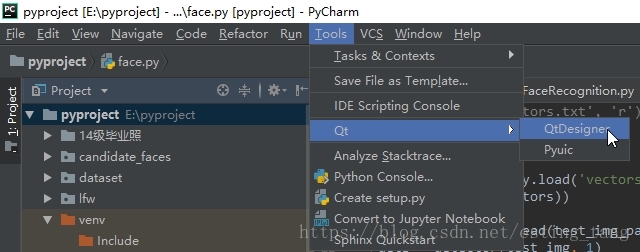 配置PyCharm+PyQt5+QtDesigner的方法