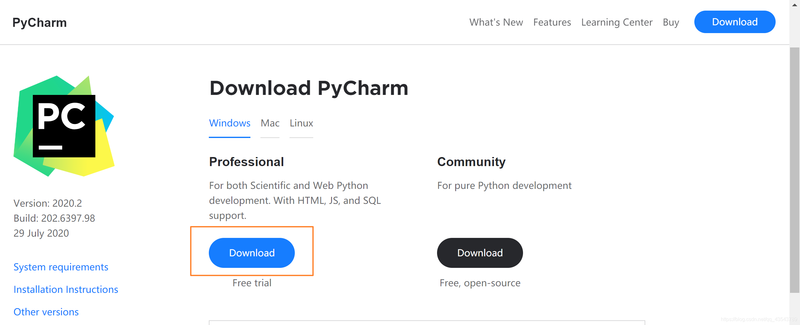 PyCharm2020.2的安装方法