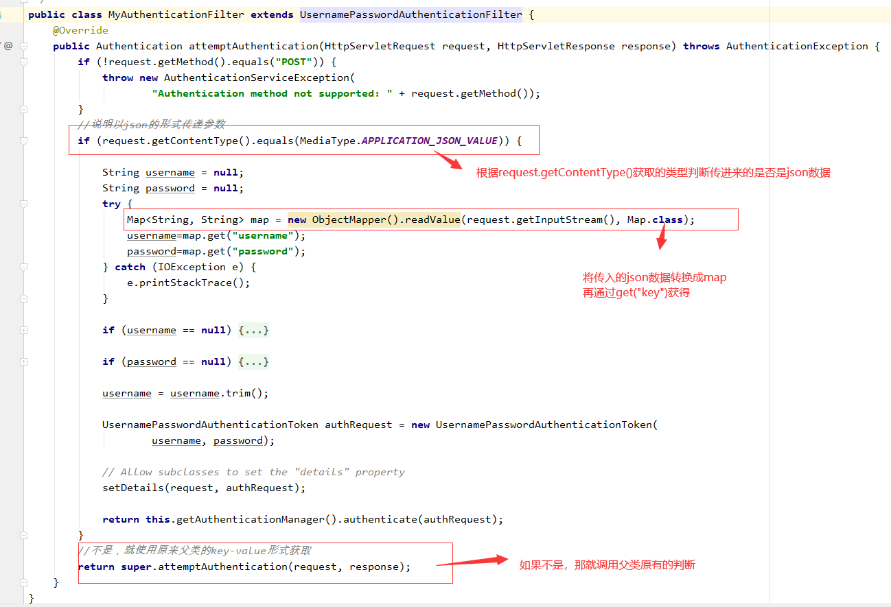 Spring Security基于json登錄的方法