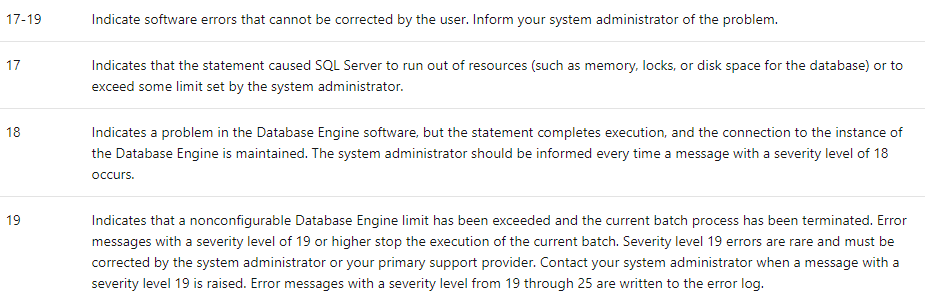 SQL Server數(shù)據(jù)庫中如何處理異常代碼