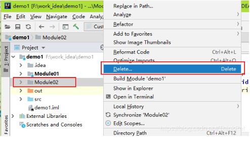 如何在idea 中添加或删除Module模块