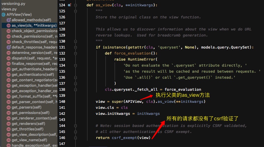 Django DRF APIView源碼運(yùn)行的方法是什么