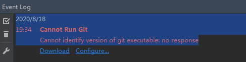 idea 拉取代码时出现“ Сannot Run Git Cannot identify version of git executable: no response“怎么解决