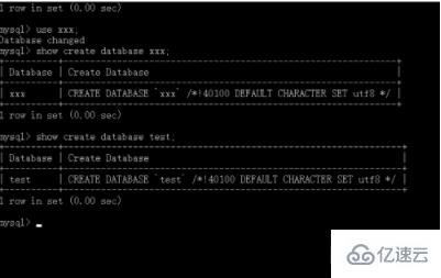 cmd下查看mysql建库语句的方法