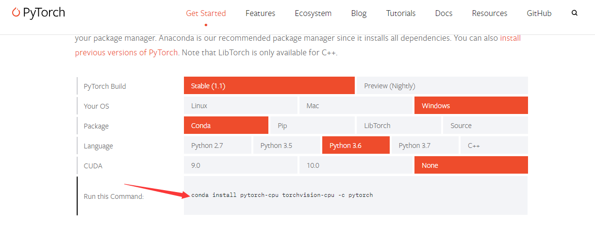 使用anaconda如何实现安装pytorch