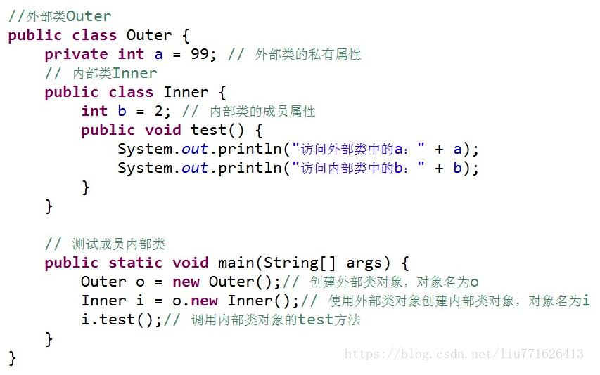 java中的内部类内部接口的使用方法说明