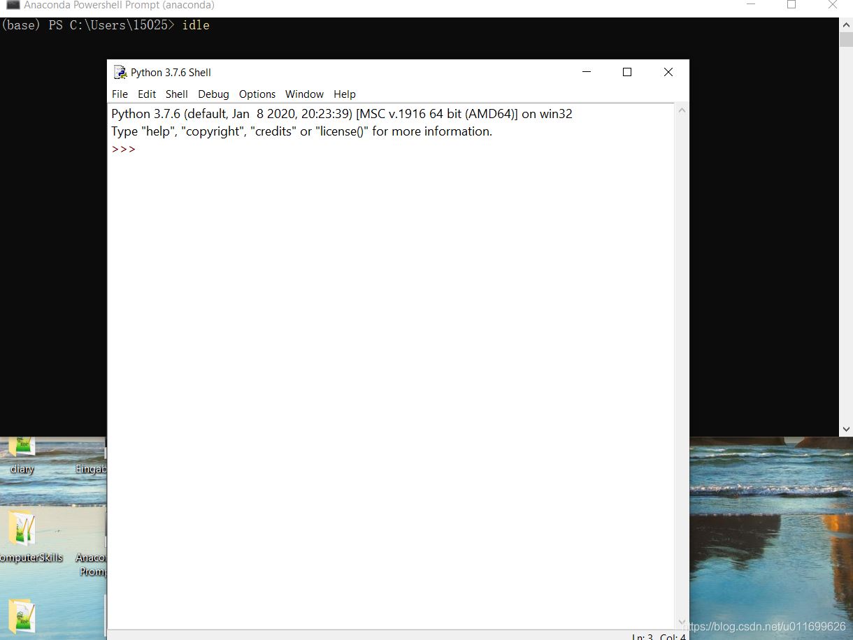 在Anaconda中如何打开python自带idle
