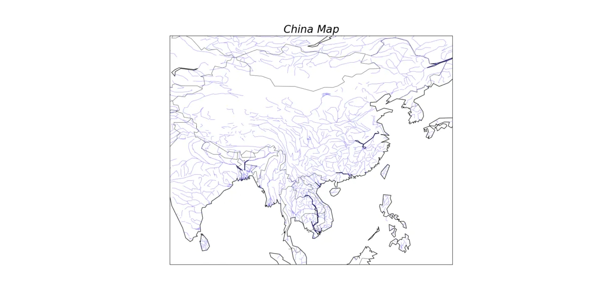 利用python繪制中國地圖（含省界、河流等）