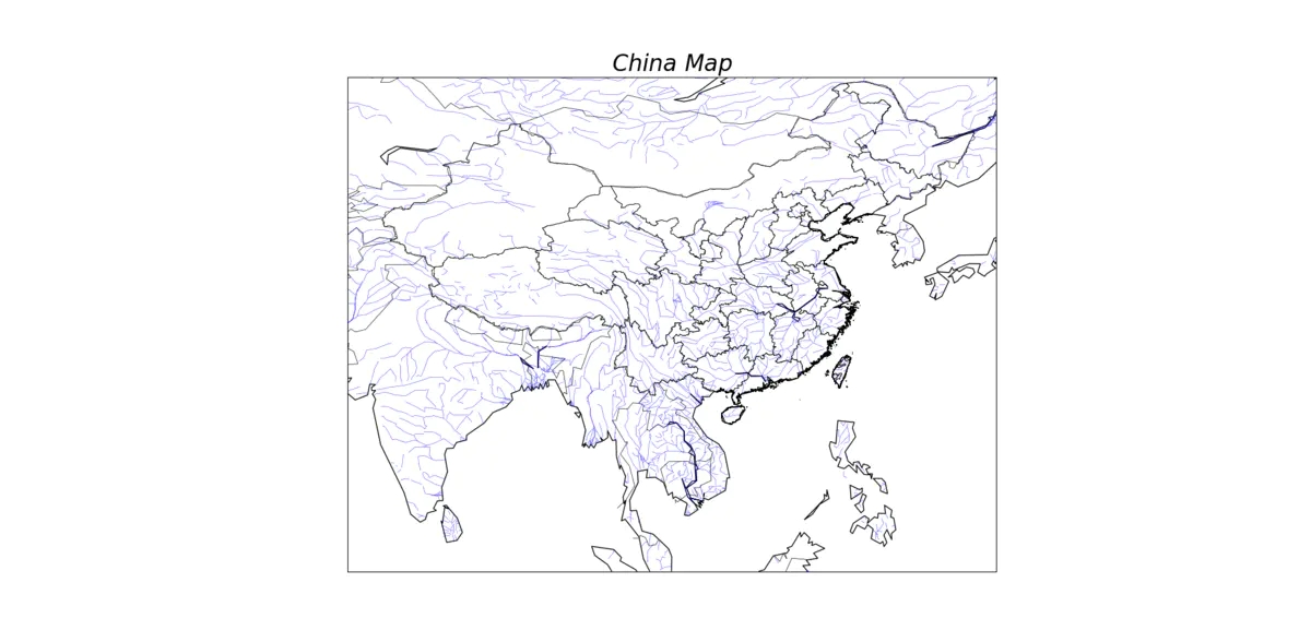 利用python繪制中國地圖（含省界、河流等）