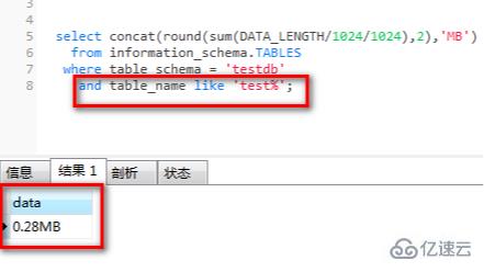 mysql查询数据库大小的方法