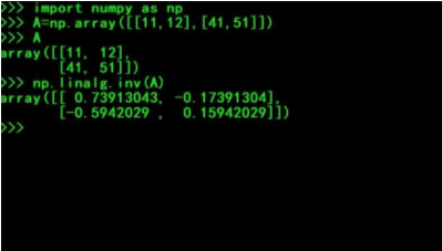 python怎么求逆矩陣