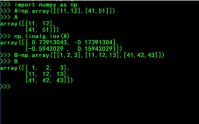 python怎么求逆矩陣