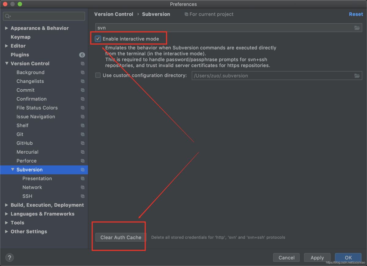 mac下idea的svn密码记不住的解决方法