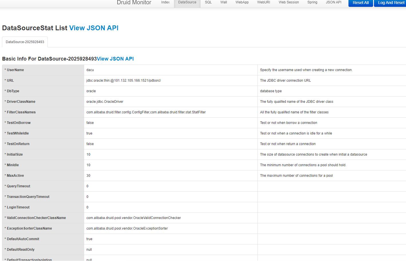 SpringBoot集成Druid实现监控页面最小化配置