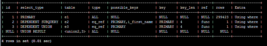 MySQL如何基于Explain实现关键字优化索引功能