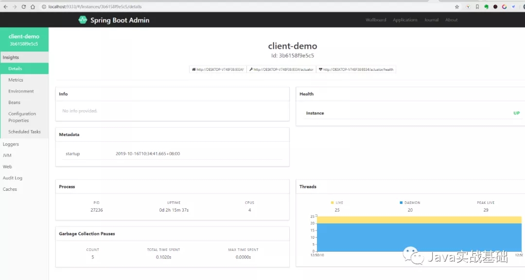 如何使用SpringBoot Admin监控SpringBoot程序