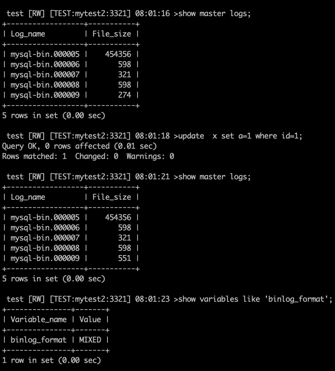 change mysql binlog format tableplus