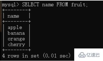 mysql获取表项字段的方法